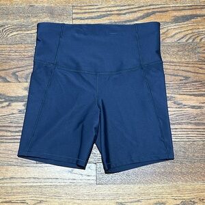All in Motion Blue Bike Shorts High-Rise Performance